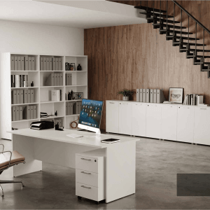 Mobile ufficio H 87 con serratura 2 ante e top cm 90 - Homegardenline
