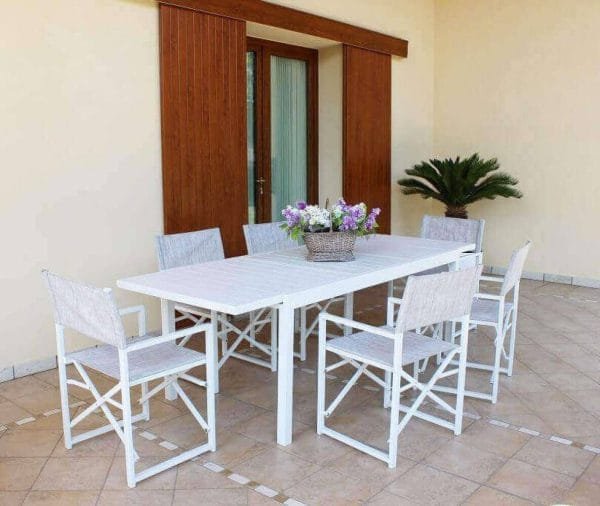 Tavolo per esterno allungabile in alluminio cm 160/240x90 - Homegardenline